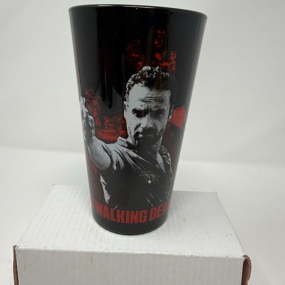 The Walking Dead Rick Grimes Collectors Glass Black & Red